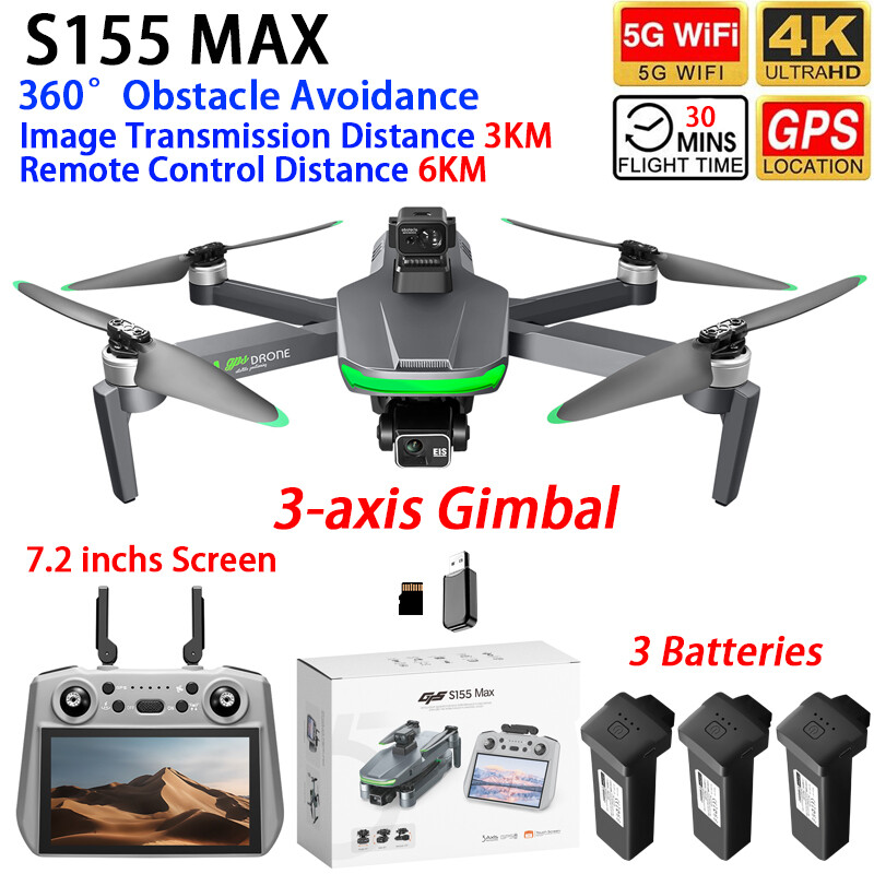 Drone Kit Professional - S155 MAX 드론 GPS WIFI 3KM