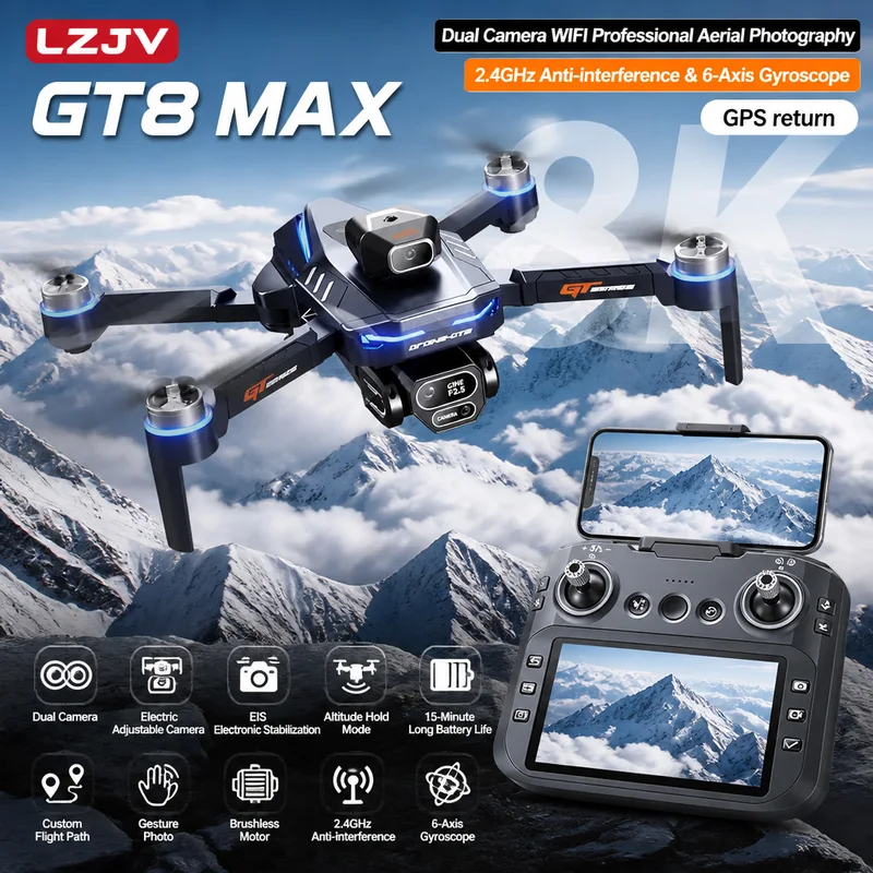 GT8 맥스 접이식 드론 8K HD 전문가용 항공 듀얼 - Drone Kit Professional 리뷰 및 가격