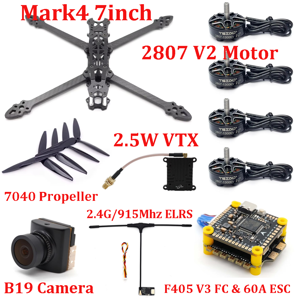 Mark4 7인치 프레임 키트 F405 V3 FC 60 - Drone Kit Build Yourself 리뷰 및 가격